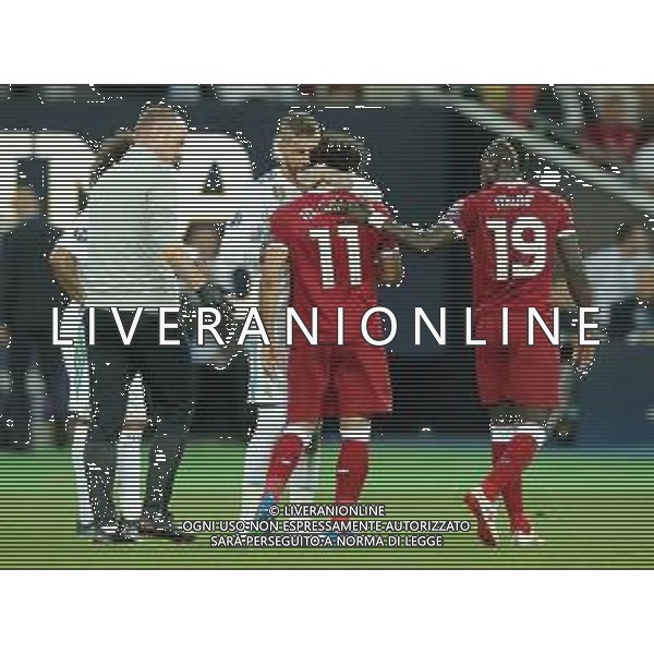 UEFA Champions League 2017/2018 Finale Kiev (Ucraina) - 26.05.2018 Real Madrid-Liverpool Nella Foto:infortunio salah abbraccio ramos /Ph.Vitez-Ag. Aldo Liverani