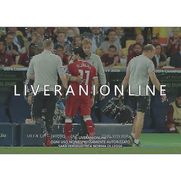 UEFA Champions League 2017/2018 Finale Kiev (Ucraina) - 26.05.2018 Real Madrid-Liverpool Nella Foto:infortunio salah abbraccio klopp /Ph.Vitez-Ag. Aldo Liverani