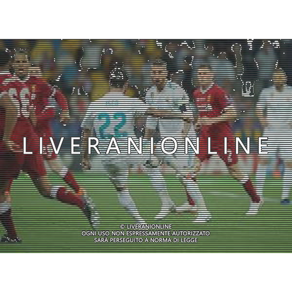 UEFA Champions League 2017/2018 Finale Kiev (Ucraina) - 26.05.2018 Real Madrid-Liverpool Nella Foto:isco colpisce la traversa /Ph.Vitez-Ag. Aldo Liverani