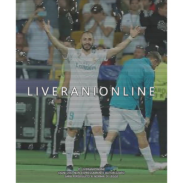 UEFA Champions League 2017/2018 Finale Kiev (Ucraina) - 26.05.2018 Real Madrid-Liverpool Nella Foto:benzema esulta /Ph.Vitez-Ag. Aldo Liverani