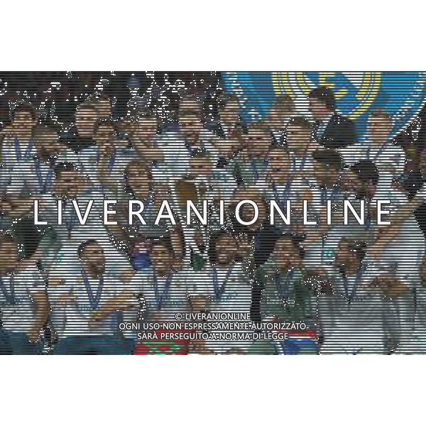UEFA Champions League 2017/2018 Finale Kiev (Ucraina) - 26.05.2018 Real Madrid-Liverpool Nella Foto:sergio ramos alza la coppa /Ph.Vitez-Ag. Aldo Liverani