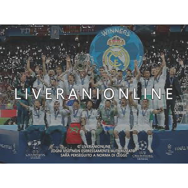 UEFA Champions League 2017/2018 Finale Kiev (Ucraina) - 26.05.2018 Real Madrid-Liverpool Nella Foto:sergio ramos alza la coppa /Ph.Vitez-Ag. Aldo Liverani