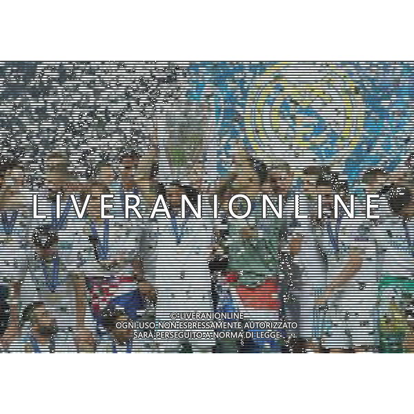 UEFA Champions League 2017/2018 Finale Kiev (Ucraina) - 26.05.2018 Real Madrid-Liverpool Nella Foto:marcelo con la coppa /Ph.Vitez-Ag. Aldo Liverani