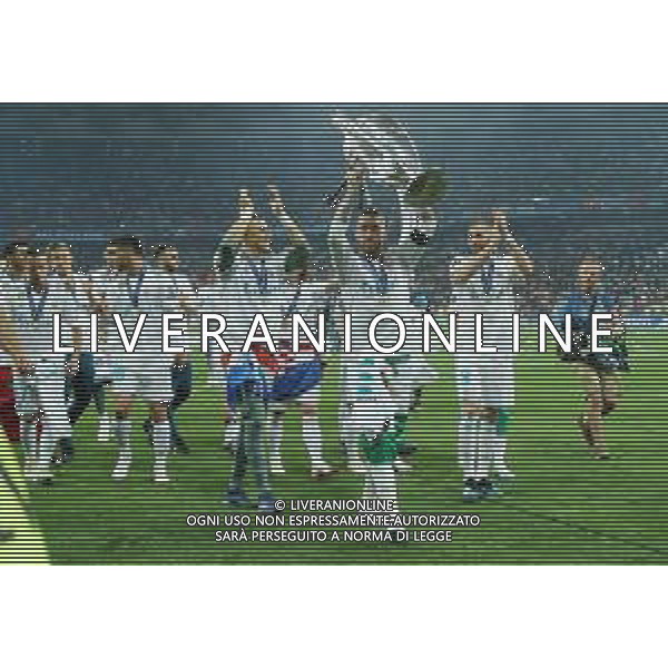 UEFA Champions League 2017/2018 Finale Kiev (Ucraina) - 26.05.2018 Real Madrid-Liverpool Nella Foto:sergio ramos con la coppa /Ph.Vitez-Ag. Aldo Liverani