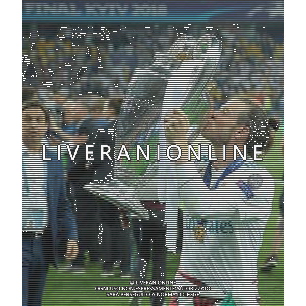 UEFA Champions League 2017/2018 Finale Kiev (Ucraina) - 26.05.2018 Real Madrid-Liverpool Nella Foto:bale con la coppa /Ph.Vitez-Ag. Aldo Liverani