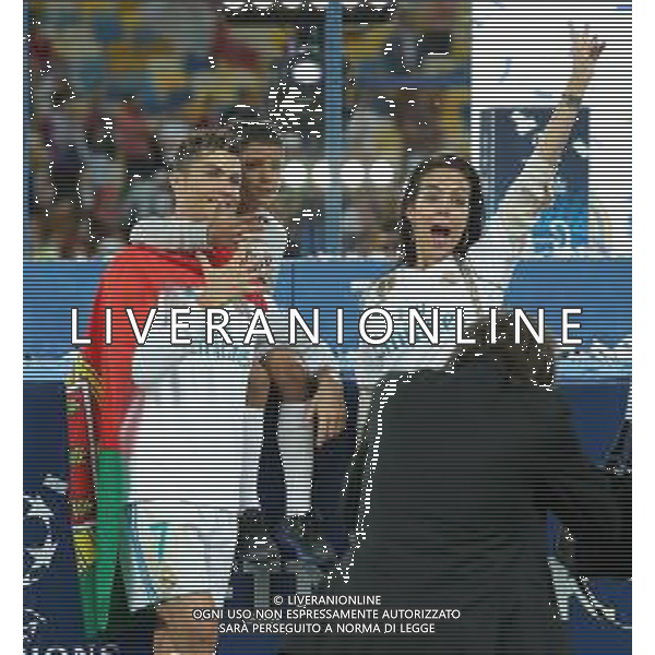UEFA Champions League 2017/2018 Finale Kiev (Ucraina) - 26.05.2018 Real Madrid-Liverpool Nella Foto:ronaldo con Georgina Rodriguez e il figlio /Ph.Vitez-Ag. Aldo Liverani