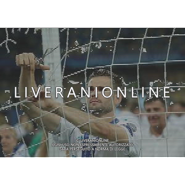 UEFA Champions League 2017/2018 Finale Kiev (Ucraina) - 26.05.2018 Real Madrid-Liverpool Nella Foto:nacho taglia la rete /Ph.Vitez-Ag. Aldo Liverani
