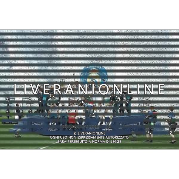 UEFA Champions League 2017/2018 Finale Kiev (Ucraina) - 26.05.2018 Real Madrid-Liverpool Nella Foto:festa real madrdi con la coppa /Ph.Vitez-Ag. Aldo Liverani