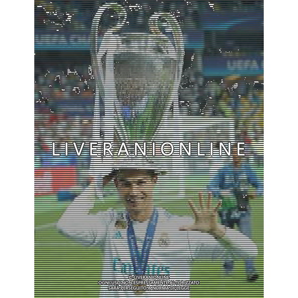 UEFA Champions League 2017/2018 Finale Kiev (Ucraina) - 26.05.2018 Real Madrid-Liverpool Nella Foto:Ronaldo Cristiano con la coppa /Ph.Vitez-Ag. Aldo Liverani