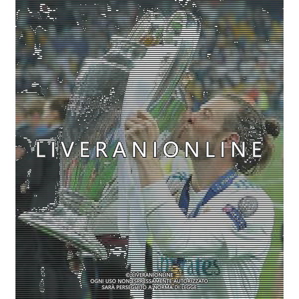 UEFA Champions League 2017/2018 Finale Kiev (Ucraina) - 26.05.2018 Real Madrid-Liverpool Nella Foto:Bale Gareth con la coppa /Ph.Vitez-Ag. Aldo Liverani