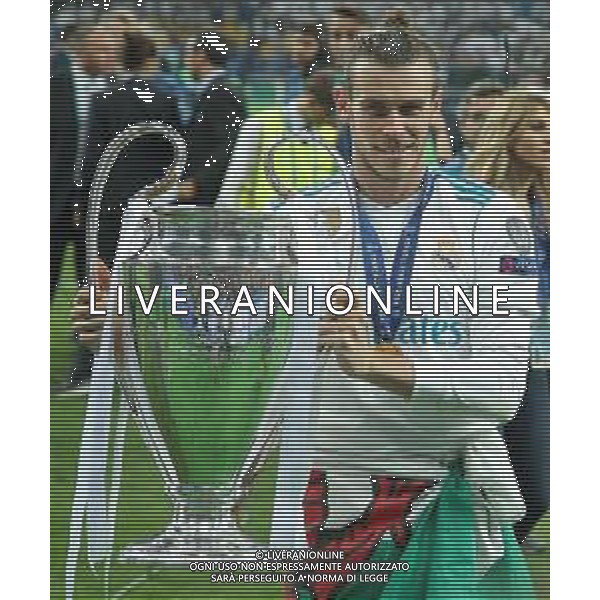 UEFA Champions League 2017/2018 Finale Kiev (Ucraina) - 26.05.2018 Real Madrid-Liverpool Nella Foto:Bale Gareth con la coppa /Ph.Vitez-Ag. Aldo Liverani