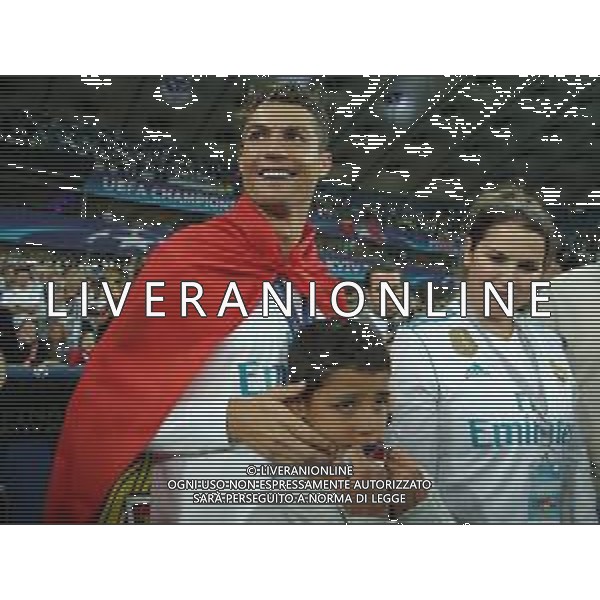 UEFA Champions League 2017/2018 Finale Kiev (Ucraina) - 26.05.2018 Real Madrid-Liverpool Nella Foto:Ronaldo Cristiano con la famiglia /Ph.Vitez-Ag. Aldo Liverani
