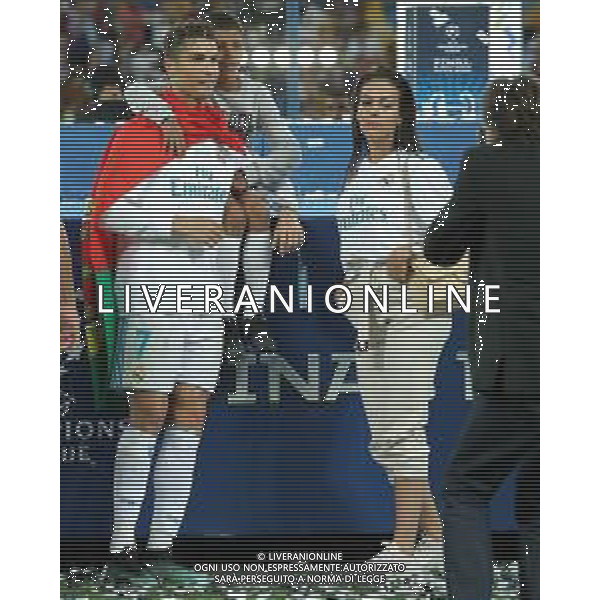 UEFA Champions League 2017/2018 Finale Kiev (Ucraina) - 26.05.2018 Real Madrid-Liverpool Nella Foto:Ronaldo Cristiano Georgina Rodriguez e il figlio /Ph.Vitez-Ag. Aldo Liverani