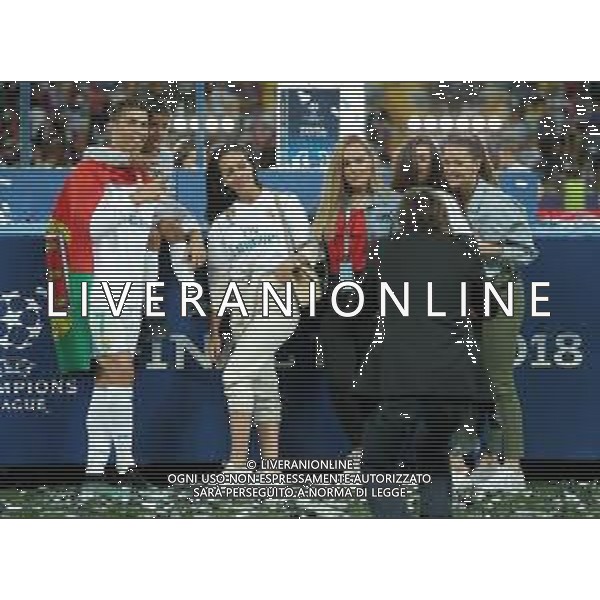 UEFA Champions League 2017/2018 Finale Kiev (Ucraina) - 26.05.2018 Real Madrid-Liverpool Nella Foto:Ronaldo Cristiano Georgina Rodriguez e il figlio /Ph.Vitez-Ag. Aldo Liverani