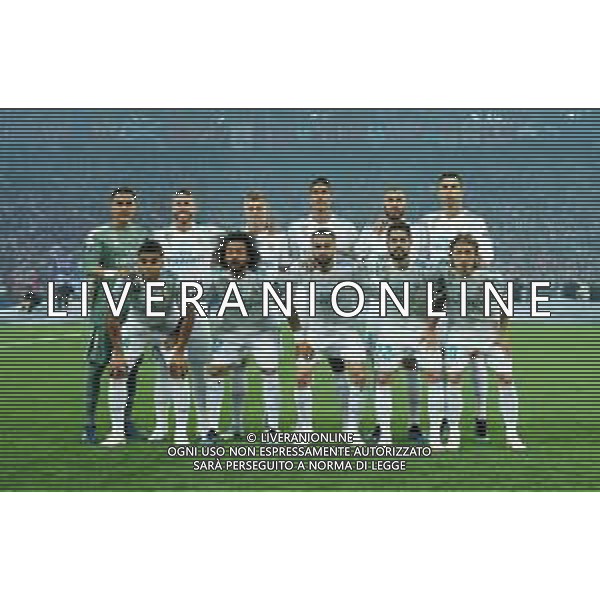 UEFA Champions League 2017/2018 Finale Kiev (Ucraina) - 26.05.2018 Real Madrid-Liverpool Nella Foto:Real Madrid Squadra Formazione Navas,Cravajal,Ramos,Varane,Ronaldo,Kroos,Benzema,Modric,Marcelo,Casemiro,Isco /Ph.Vitez-Ag. Aldo Liverani
