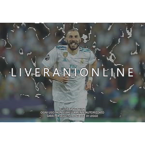 UEFA Champions League 2017/2018 Finale Kiev (Ucraina) - 26.05.2018 Real Madrid-Liverpool Nella Foto:Benzema karim festeggia /Ph.Vitez-Ag. Aldo Liverani