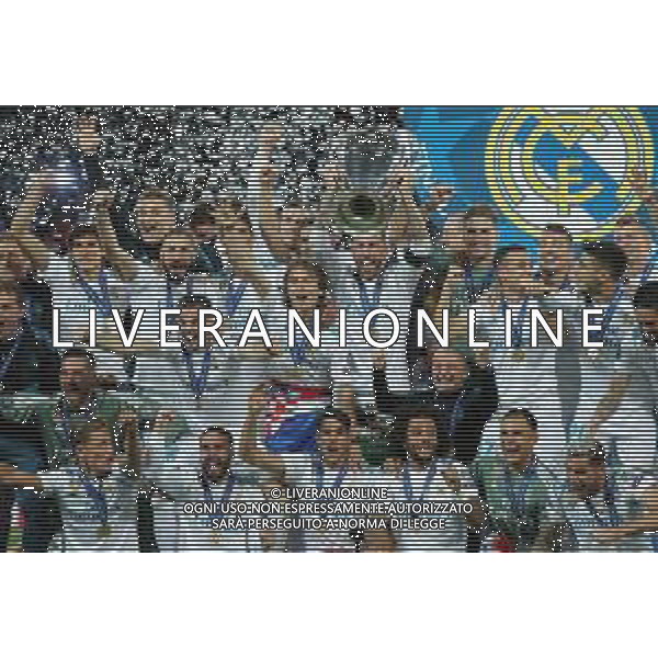 UEFA Champions League 2017/2018 Finale Kiev (Ucraina) - 26.05.2018 Real Madrid-Liverpool Nella Foto:Sergio Ramos alza la coppa /Ph.Vitez-Ag. Aldo Liverani