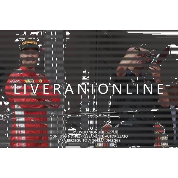 Sebastian Vettel (GER) Ferrari SF71H and Adrian Newey (GBR) Red Bull Racing Chief Technical Officer. 27.05.2018. Formula 1 World Championship, Rd 6, Monaco Grand Prix, Monte Carlo, Monaco, Race Day. / AGENZIA ALDO LIVERANI SAS - ITALY ONLY EDITORIAL USE ONLY - F1 Gp Monaco Gara Montecarlo 27.05.2018