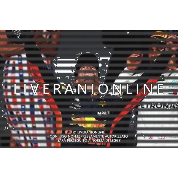 Race winner Daniel Ricciardo (AUS) Red Bull Racing celebrates on the podium. 27.05.2018. Formula 1 World Championship, Rd 6, Monaco Grand Prix, Monte Carlo, Monaco, Race Day. / AGENZIA ALDO LIVERANI SAS - ITALY ONLY EDITORIAL USE ONLY - F1 Gp Monaco Gara Montecarlo 27.05.2018