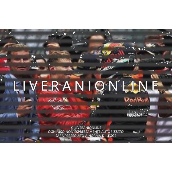 (L to R): Sebastian Vettel (GER) Ferrari celebrates in parc ferme with race winner Daniel Ricciardo (AUS) Red Bull Racing. 27.05.2018. Formula 1 World Championship, Rd 6, Monaco Grand Prix, Monte Carlo, Monaco, Race Day. / AGENZIA ALDO LIVERANI SAS - ITALY ONLY EDITORIAL USE ONLY - F1 Gp Monaco Gara Montecarlo 27.05.2018