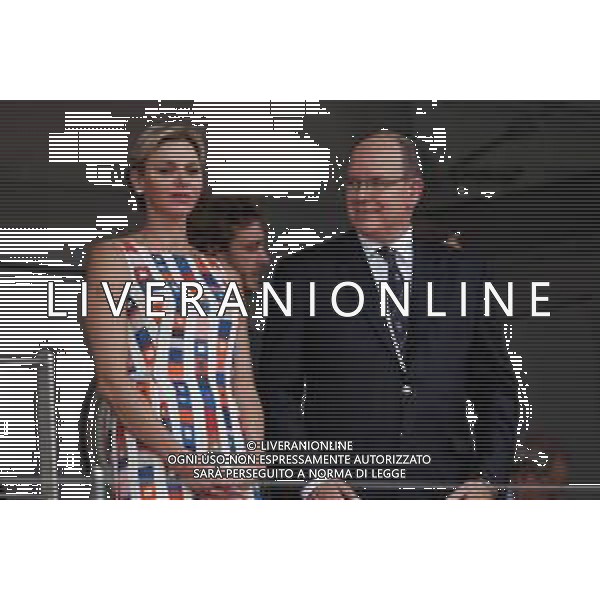 (L to R): Princess Charlene of Monaco with HSH Prince Albert of Monaco (MON) on the podium. 27.05.2018. Formula 1 World Championship, Rd 6, Monaco Grand Prix, Monte Carlo, Monaco, Race Day. / AGENZIA ALDO LIVERANI SAS - ITALY ONLY EDITORIAL USE ONLY - F1 Gp Monaco Gara Montecarlo 27.05.2018