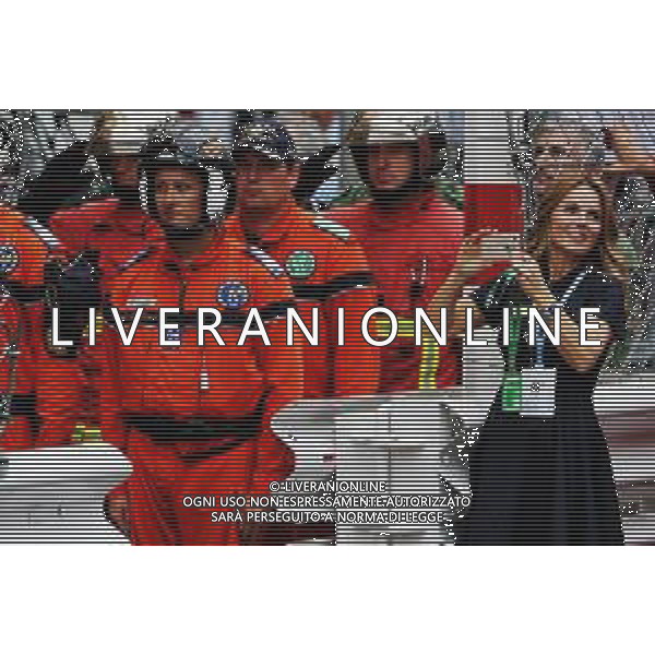 Geri Halliwell (GBR) Singer and wife of Christian Horner (GBR) Red Bull Racing Team Principal, in parc ferme. 27.05.2018. Formula 1 World Championship, Rd 6, Monaco Grand Prix, Monte Carlo, Monaco, Race Day. / AGENZIA ALDO LIVERANI SAS - ITALY ONLY EDITORIAL USE ONLY - F1 Gp Monaco Gara Montecarlo 27.05.2018