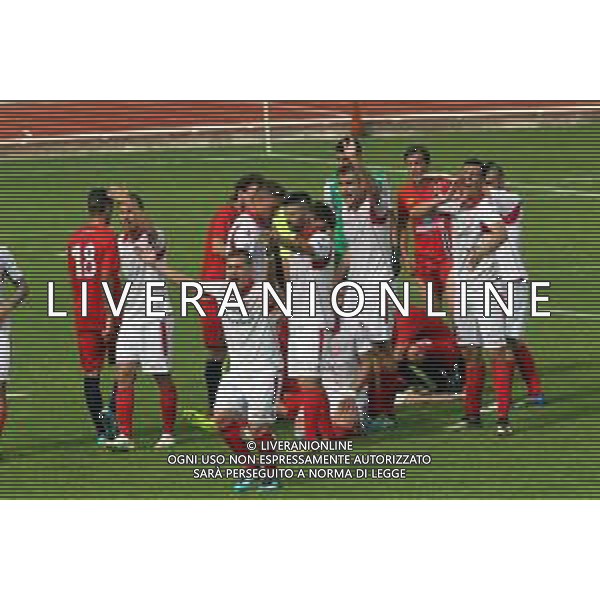 27-05-2018 IMOLA - GIOCATORI CHIEDANO L\'AIUTO AI MEDICI Imolese Calcio-Forli 1-0 gol di alessandro garattoni play off serie D FOTO GIANNI SANNA-AG ALDO LIVERANI SAS