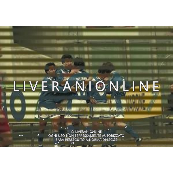 1999 REGGIO EMILIA CAMPO NEUTRO CREMONESE BRESCIA NELLA FOTO ABBRACCI GIOCATORI BRESCIA AG ALDO LIVERANI SAS