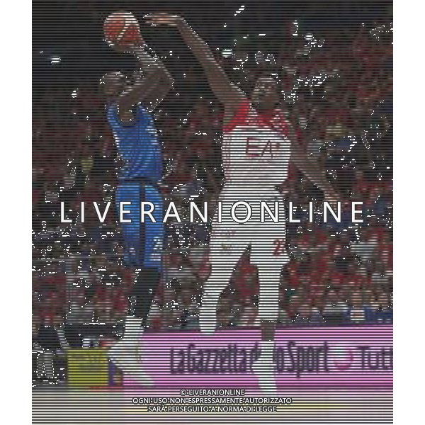Abdel Fall, Armani Milano vs Germani basket Brescia gara 2, Milano 26 maggio 2018. Ph Fotolive Filippo Venezia / AGENZIA ALDO LIVERANI SAS - Armani Milano vs Germani basket Brescia gara 2, Milano 26 maggio 2018