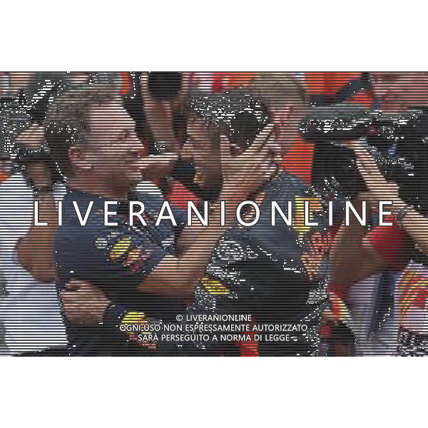 Christian Horner (GBR) Red Bull Racing Team Principal and Daniel Ricciardo (AUS) Red Bull Racing RB14. 27.05.2018. Formula 1 World Championship, Rd 6, Monaco Grand Prix, Monte Carlo, Monaco, Race Day. / AGENZIA ALDO LIVERANI SAS - ITALY ONLY EDITORIAL USE ONLY - Formula 1 World Championship, Rd 6, Monaco Grand Prix, Monte Carlo, Monaco 2018
