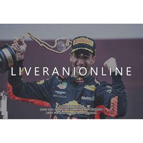 Race winner Daniel Ricciardo (AUS) Red Bull Racing celebrates on the podium. 27.05.2018. Formula 1 World Championship, Rd 6, Monaco Grand Prix, Monte Carlo, Monaco, Race Day. / AGENZIA ALDO LIVERANI SAS - ITALY ONLY EDITORIAL USE ONLY - Formula 1 World Championship, Rd 6, Monaco Grand Prix, Monte Carlo, Monaco 2018