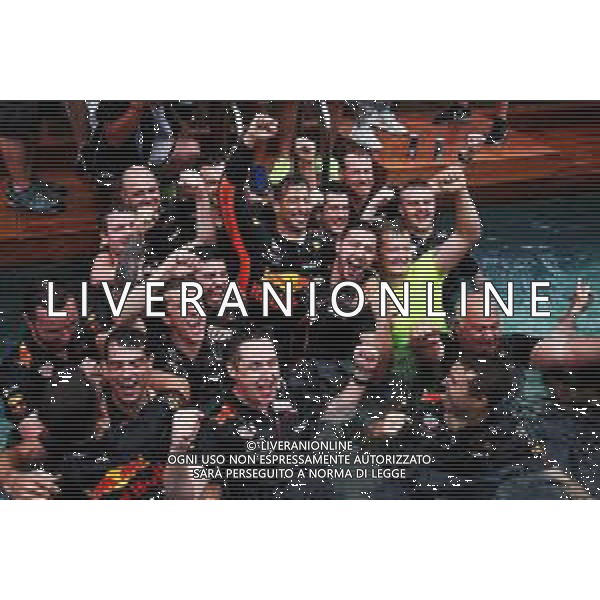 Race winner Daniel Ricciardo (AUS) Red Bull Racing celebrates with the team on the Red Bull Energy Station. 27.05.2018. Formula 1 World Championship, Rd 6, Monaco Grand Prix, Monte Carlo, Monaco, Race Day. / AGENZIA ALDO LIVERANI SAS - ITALY ONLY EDITORIAL USE ONLY - Formula 1 World Championship, Rd 6, Monaco Grand Prix, Monte Carlo, Monaco 2018