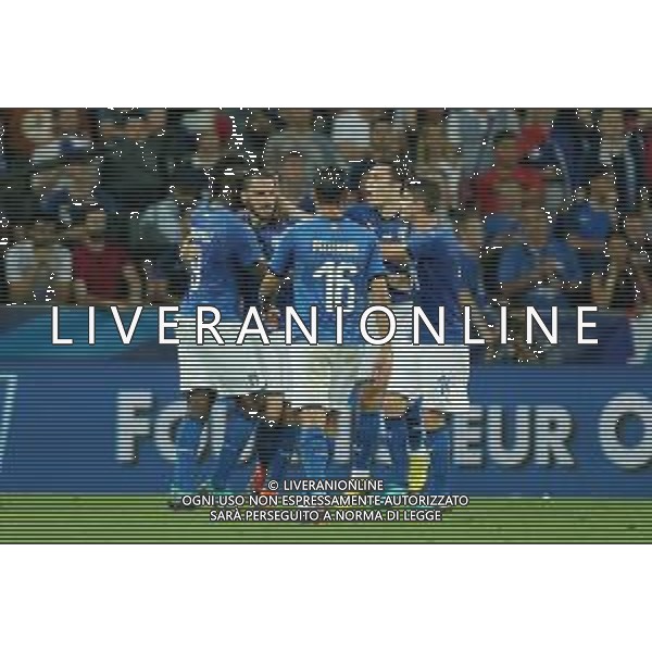 Amichevole Nizza (Francia) - 01.06.2018 Francia-Italia Nella Foto: esultanza dopo il gol di leonardo bonucci /Ph.Vitez-Ag. Aldo Liverani
