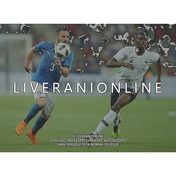 Amichevole Nizza (Francia) - 01.06.2018 Francia-Italia Nella Foto: danilo d’ambrosio e didier pogba /Ph.Vitez-Ag. Aldo Liverani