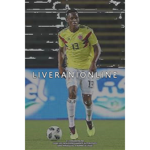 Yerry Mina during international friendly soccer match Egypt vs Colombia at Stadio di Bergamo, Italy, 02 june 2018. AG ALDO LIVERANI SAS