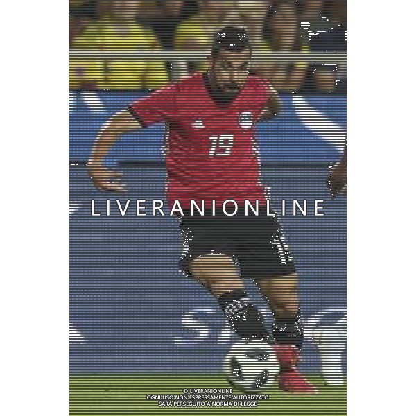 Abdalla Elsaeid during international friendly soccer match Egypt vs Colombia at Stadio di Bergamo, Italy, 02 june 2018. AG ALDO LIVERANI SAS