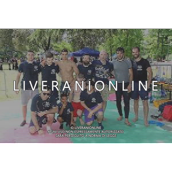 IMOLA 03-06-2018 SPORT AL CENTRO SFILATA PER ER LE VIE DELLA CITTA\' FINO AL PARCO ACQUE MINERALI foto lotta greco romana imola con olimpionico andrea minguzzi FOTO GIANNI SANNA-AG ALDO LIVERANI SAS