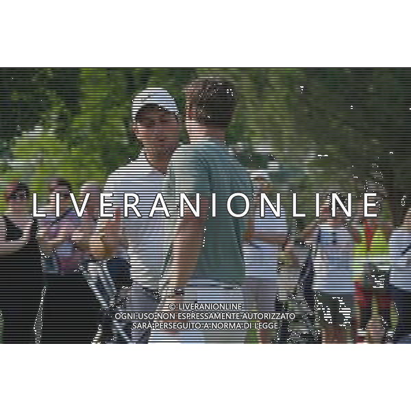 Francesco Molinari e Olesen Thorbjorn, 75 Open d\'Italia, Soiano del Lago 3 giugno 2018. Ph Filippo Venezia/ Filippo Venezia/ AGENZIA ALDO LIVERANI SAS - Il 75mo Open d\'Italia al Gardagolf Country Club, circolo di Soiano del Lago (Brescia) 2018