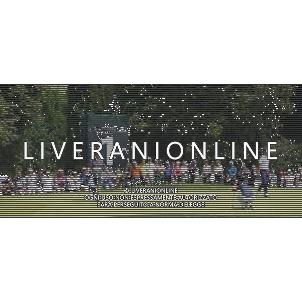 Sport Golf Soiano del Lago, 75° Open d\'Italia, Matteo Manassero, Robert Rock sul green, 3 Giugno, 2018. Fotolive/Felice Calabro\'/ AGENZIA ALDO LIVERANI SAS - Il 75mo Open d\'Italia al Gardagolf Country Club, circolo di Soiano del Lago (Brescia) 2018