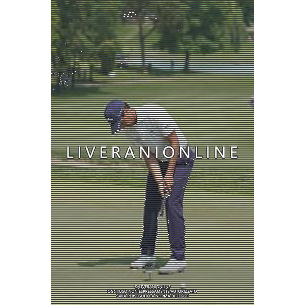Sport Golf Soiano del Lago, 75° Open d\'Italia, Matteo Manassero, 3 Giugno, 2018. Fotolive/Felice Calabro\'/ AGENZIA ALDO LIVERANI SAS - Il 75mo Open d\'Italia al Gardagolf Country Club, circolo di Soiano del Lago (Brescia) 2018