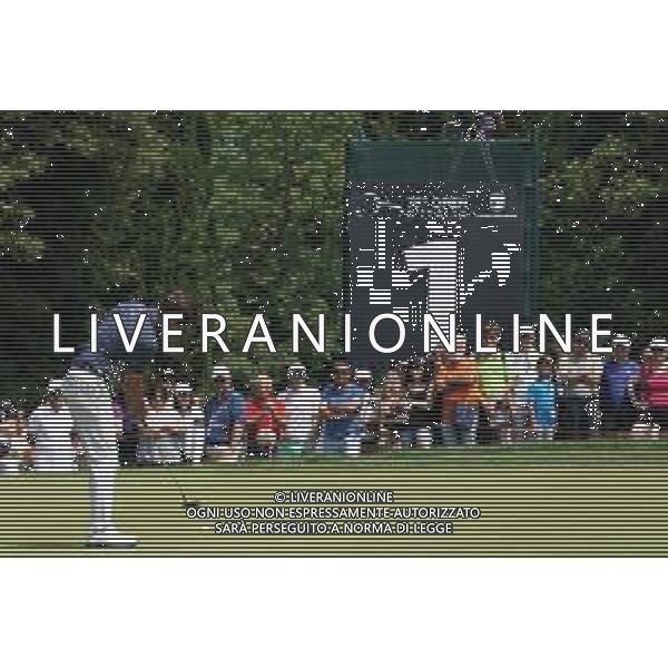 Sport Golf Soiano del Lago, 75° Open d\'Italia, Robert Rock sul green, 3 Giugno, 2018. Fotolive/Felice Calabro\'/ AGENZIA ALDO LIVERANI SAS - Il 75mo Open d\'Italia al Gardagolf Country Club, circolo di Soiano del Lago (Brescia) 2018