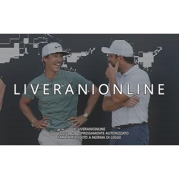 Thorbjorn Olesen vincitore con Francesco Molinari secondo classificato, 75 Open d\'Italia, Soiano del Lago 3 giugno 2018. Ph Filippo Venezia/ Filippo Venezia/ AGENZIA ALDO LIVERANI SAS - Il 75mo Open d\'Italia al Gardagolf Country Club, circolo di Soiano del Lago (Brescia) 2018