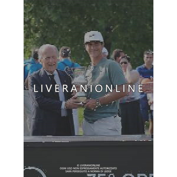 Franco Chimenti e Thorbjorn Olesen, 75 Open d\'Italia, Soiano del Lago 3 giugno 2018. Ph Filippo Venezia/ Filippo Venezia/ AGENZIA ALDO LIVERANI SAS - Il 75mo Open d\'Italia al Gardagolf Country Club, circolo di Soiano del Lago (Brescia) 2018