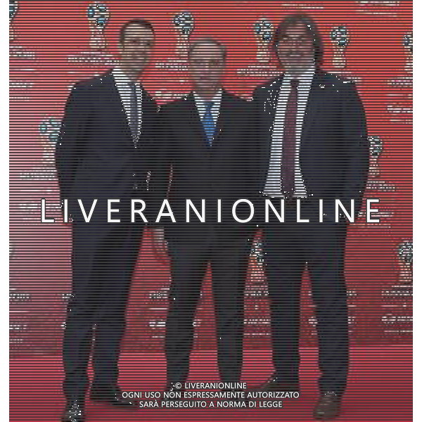 Conferenza Stampa dell\'offerta Mediaset per Russia 2018 Milano - 07.06.2018 Nella Foto: Massimo Caligari,Sandro Piccinini,Gianluigi pardo /Ph.Vitez-Ag. Aldo Liverani