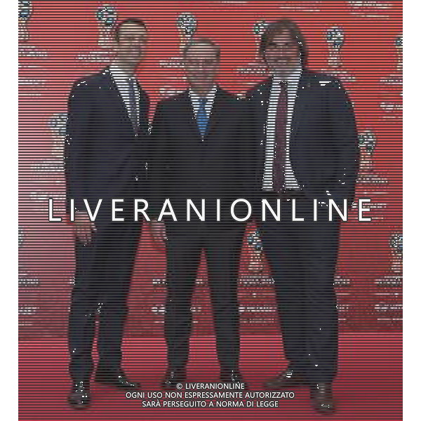 Conferenza Stampa dell\'offerta Mediaset per Russia 2018 Milano - 07.06.2018 Nella Foto: Massimo Caligari,Sandro Piccinini,Gianluigi pardo /Ph.Vitez-Ag. Aldo Liverani