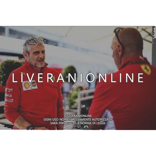 (L to R): Maurizio Arrivabene (ITA) Ferrari Team Principal with Jock Clear (GBR) Ferrari Engineering Director. 07.06.2018. Formula 1 World Championship, Rd 7, Canadian Grand Prix, Montreal, Canada, Preparation Day. / AGENZIA ALDO LIVERANI SAS - ITALY ONLY EDITORIAL USE ONLY