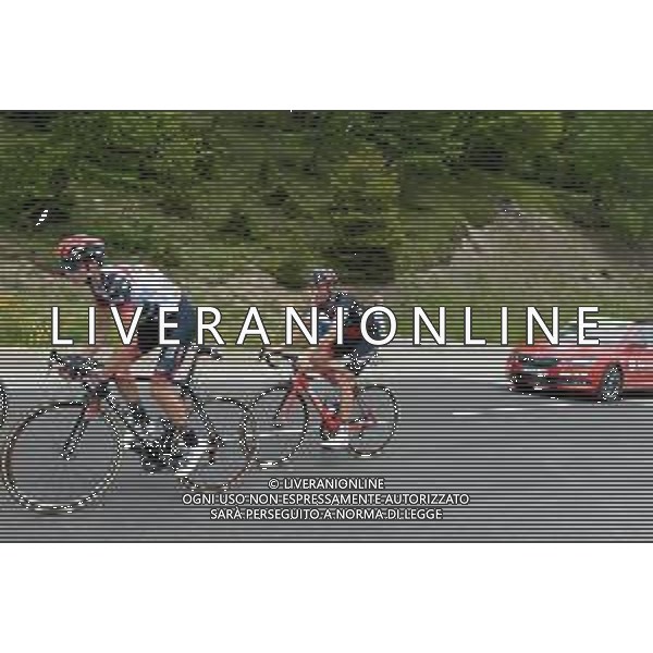 09-06-2018 Criterium Du Dauphine Libere; Tappa 06 Frontenex - La Rosiere; 2018, Uae Team Emirates; 2018, Bmc Racing Team; Ravasi, Edward; Caruso, Damiano; La Rosiere; ©SIROTTI / AGENZIA ALDO LIVERANI SAS