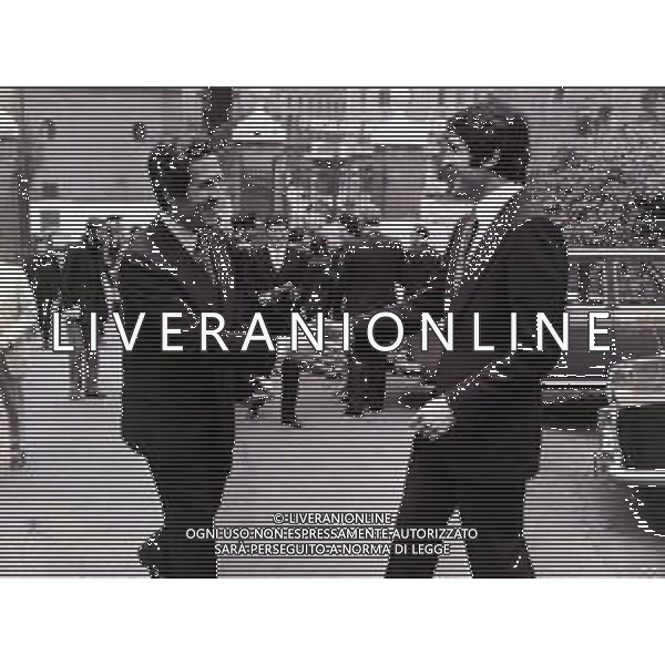 RETROSPETTIVA SERGIO SANTARINI CALCIATORE E ALLENATORE NELLA FOTO SERGIO SANTARINI CON HELENIO HERRERA AG ALDO LIVERANI SAS