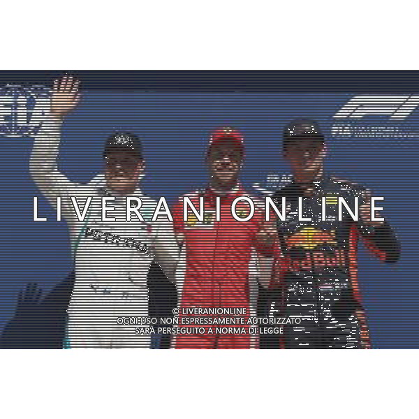 Pole for Sebastian Vettel (GER) Ferrari SF71H, 2nd for Valtteri Bottas (FIN) Mercedes AMG F1 and 3rd for Max Verstappen (NLD) Red Bull Racing RB14. 09.06.2018. Formula 1 World Championship, Rd 7, Canadian Grand Prix, Montreal, Canada, Qualifying Day. AG ALDO LIVERANI SAS-ONLY ITALY