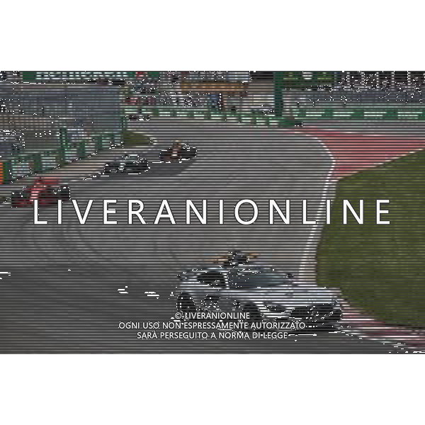 Sebastian Vettel (GER) Ferrari SF71H leads behind the FIA Safety Car. 10.06.2018. Formula 1 World Championship, Rd 7, Canadian Grand Prix, Montreal, Canada, Race Day. AG ALDO LIVERANI SAS-ONLY ITALY